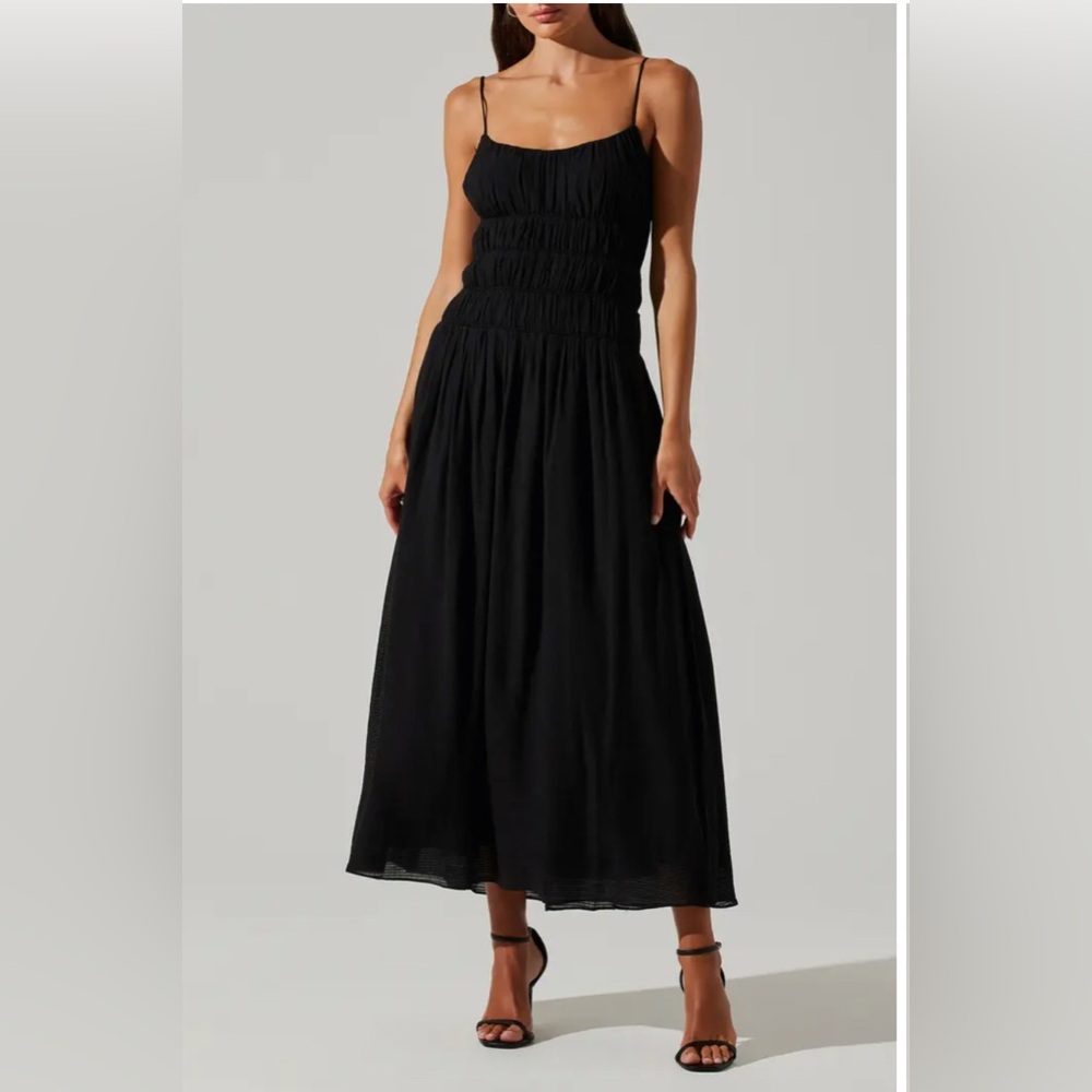 Astr Elegant Black Maxi Dress